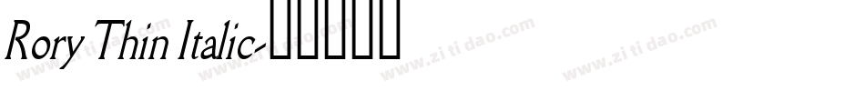 Rory Thin Italic字体转换
